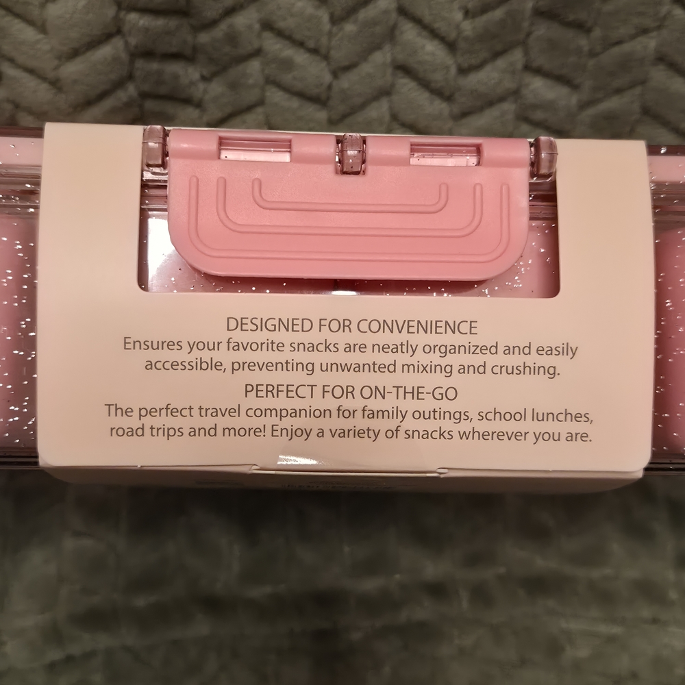 CWC Pink Sparkle Snack Box with 8 Compartments And Lid - Picture 3 of 4